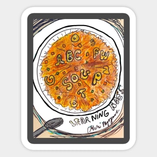 Alphabet soup learning your abc Sticker